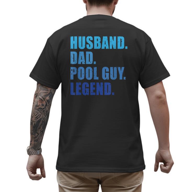 Husband Dad Pool Guy Legend Men Men's Back Print T-Shirt