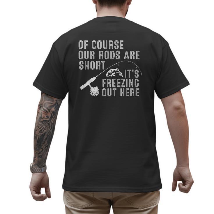 Ice Fishing Art For Men Dad Father Ice Fishing Lover Men's Back Print T-Shirt