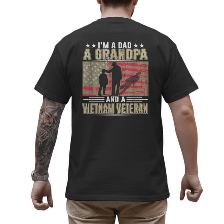 I'm A Dad a Grandpa And a Vietnam Veteran Men's Back Print T-Shirt
