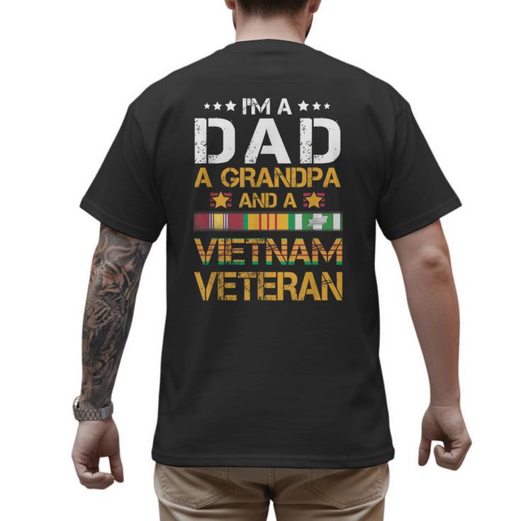 I'm A Dad Grandpa And A Vietnam Veteran US Army Vet Men's Back Print T-Shirt