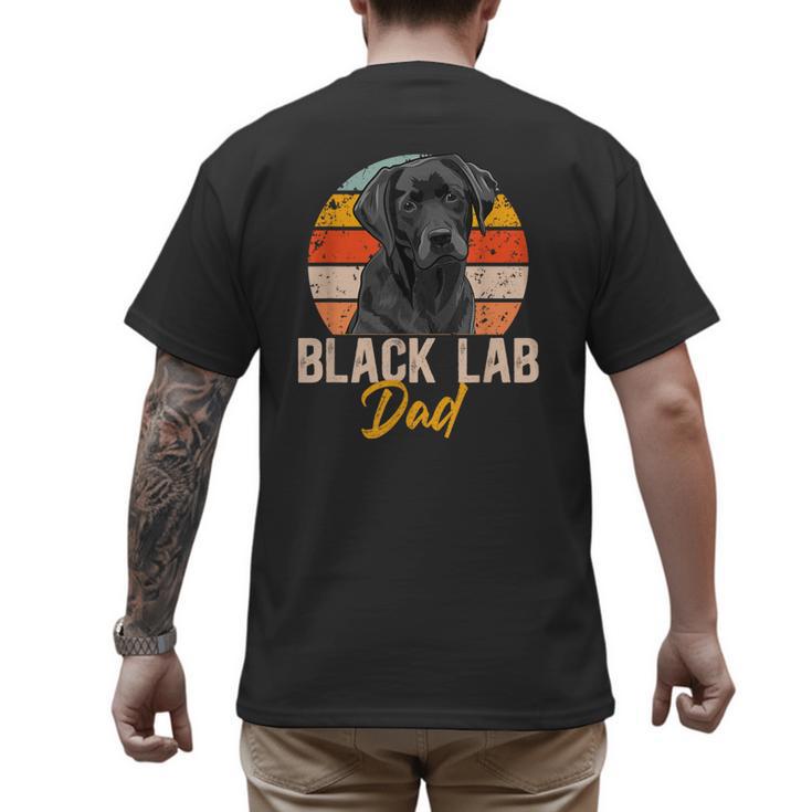 Lab Dad Retro Black Labrador Owner Men's Back Print T-Shirt