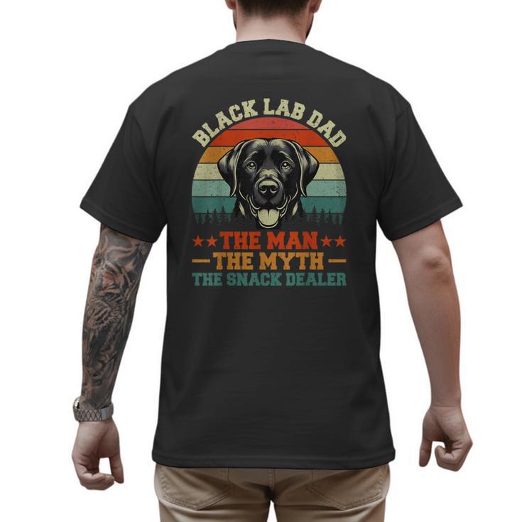 Labrador Retriever Dad Black Lab Dad Men's Back Print T-Shirt