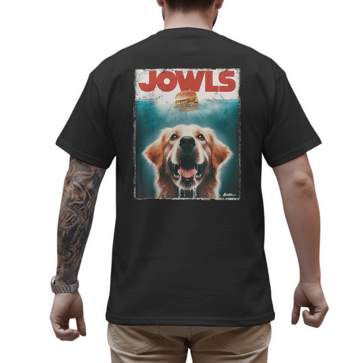 Light Golden Retriever Jowls Top Paws Cream Lab Dog Mom Dad Men's Back Print T-Shirt
