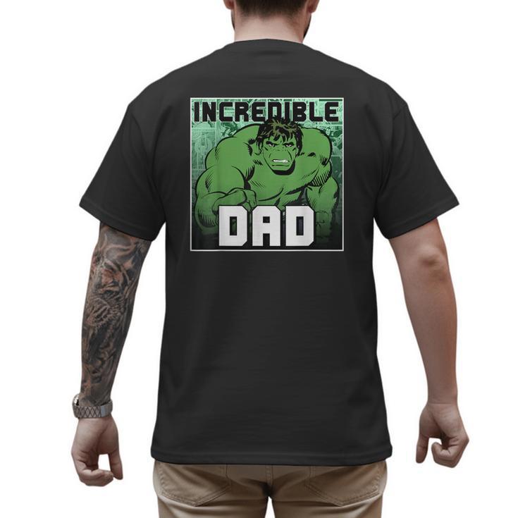 Marvel Comics Avengers Father's Day Hulk Incredible Dad Men's Back Print T-Shirt