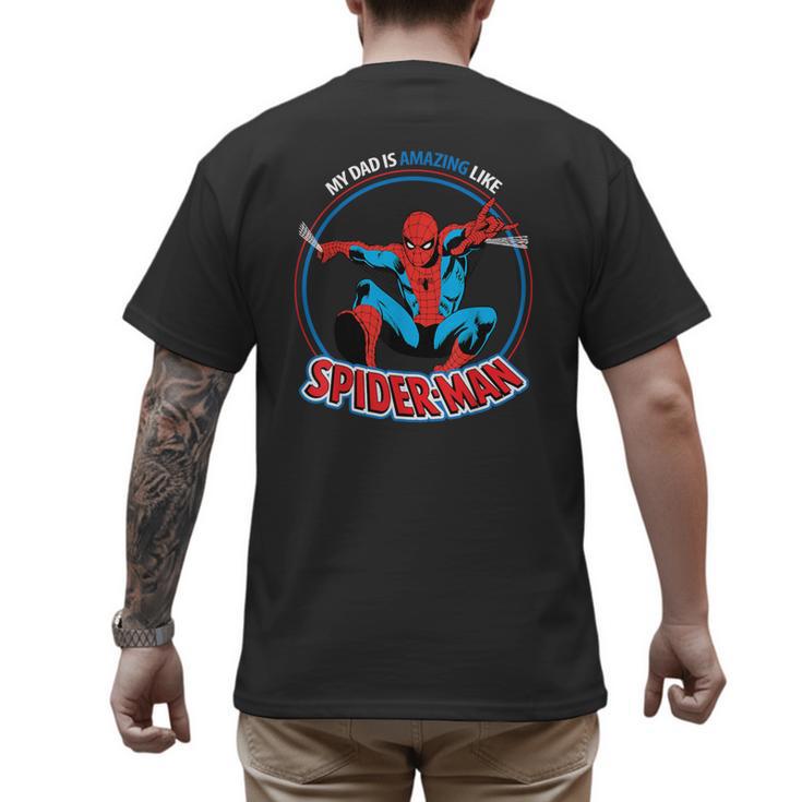 Marvel Dad Is Amazing Like Spider-Man Father's Day Men's Back Print T-Shirt