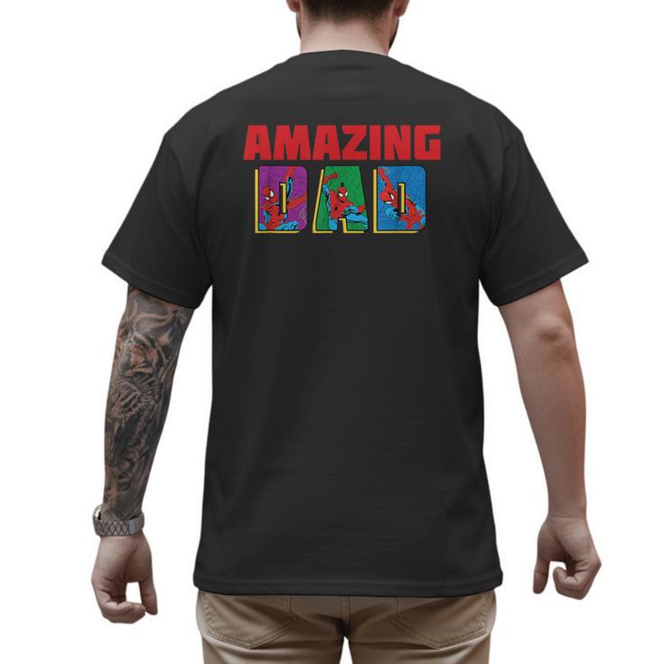 Marvel Spider-Man Amazing Dad Birthday Father’s Day Men's Back Print T-Shirt
