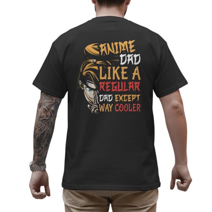 Men Anime Father's Day Anime Dad Except Way Cooler Men's Back Print T-Shirt