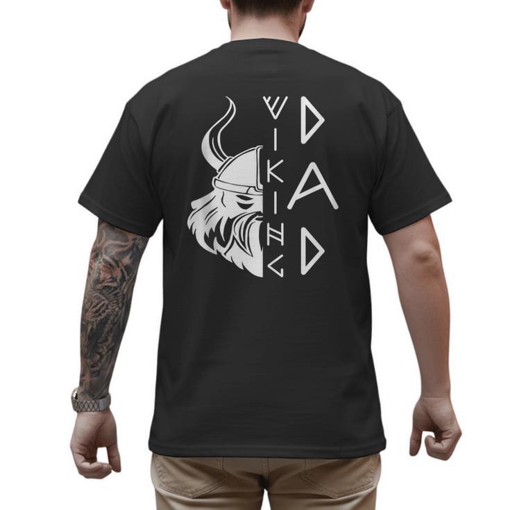 Men Celtic Norse Mythology Viking Dad Men's Back Print T-Shirt