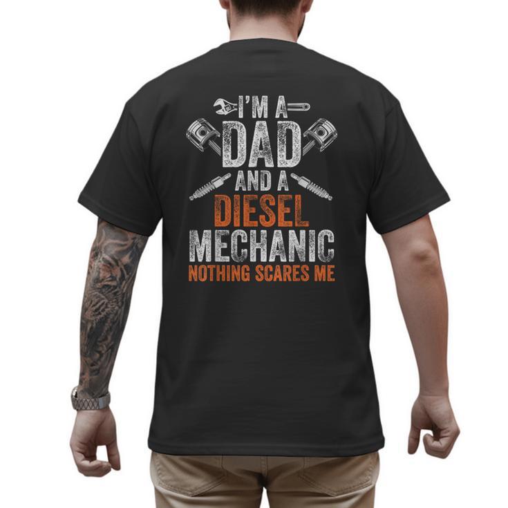 For Men Father's Day Halloween Diesel Mechanic Dad Men's Back Print T-Shirt