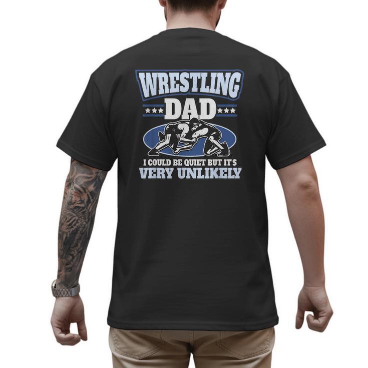 For Men Freestyle Wrestling Dad Men's Back Print T-Shirt