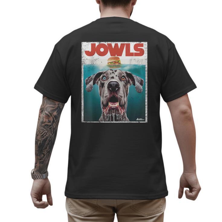 Merle Great Dane Jowls Paws Top Blue Eye Brown Dog Mom Dad For Men Women Girls Kids Men's Back Print T-Shirt