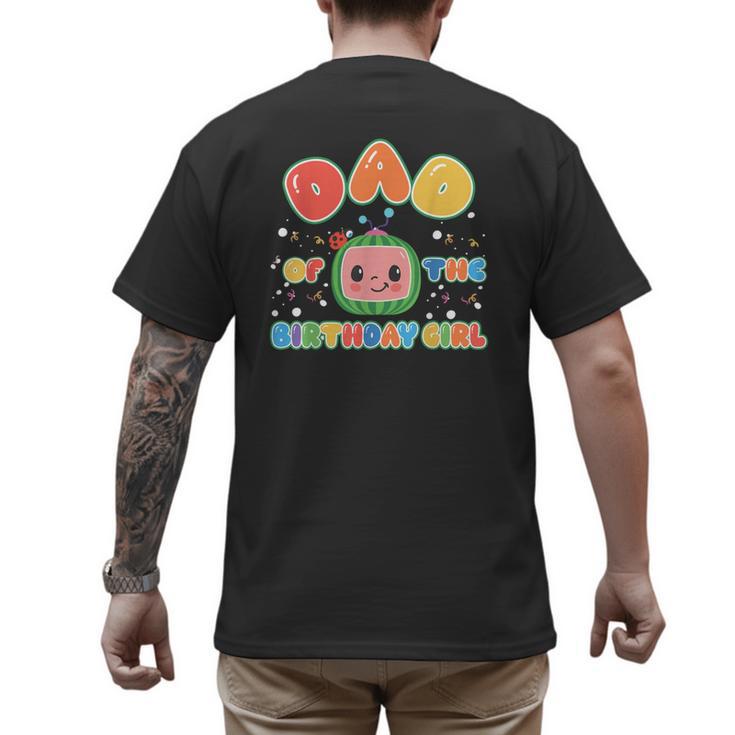 Mom And Dad Of The Birthday Girl Melon Family Matching Men's Back Print T-Shirt