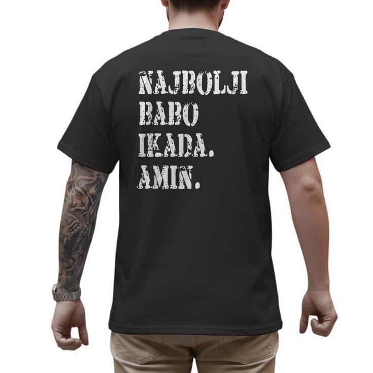 Najbolji Babo Ikad Bosnian Dad Men's Back Print T-Shirt