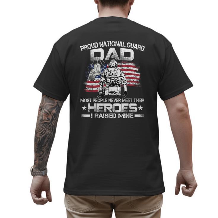 National Guard Graduation Proud National Guard Dad Men's Back Print T-Shirt