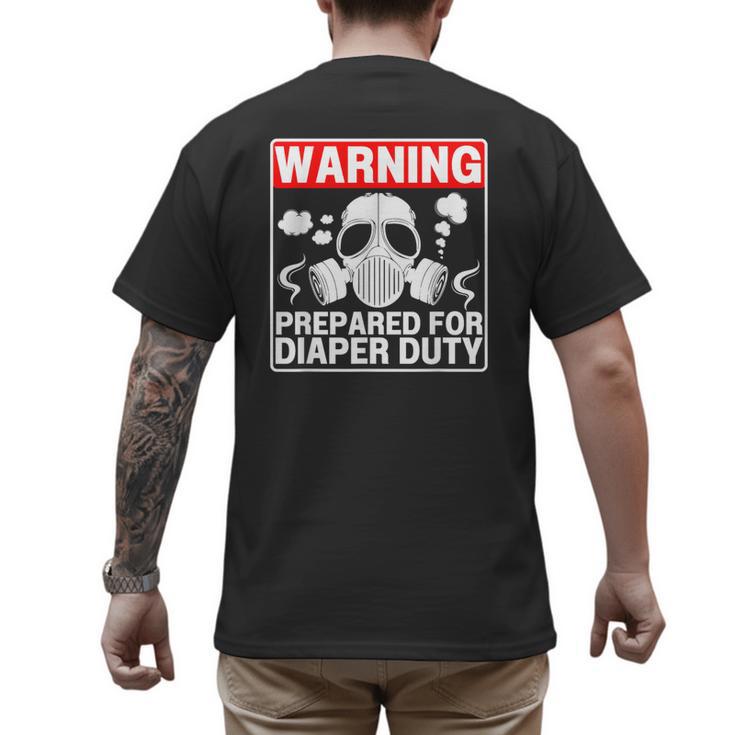 New Dad Prepared For Diaper Duty Daddy Diaper Duty Men's Back Print T-Shirt