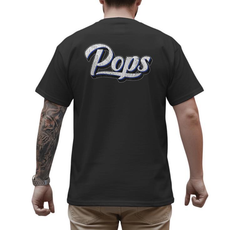 New Grandpa For Dad Called Pops Men's Back Print T-Shirt