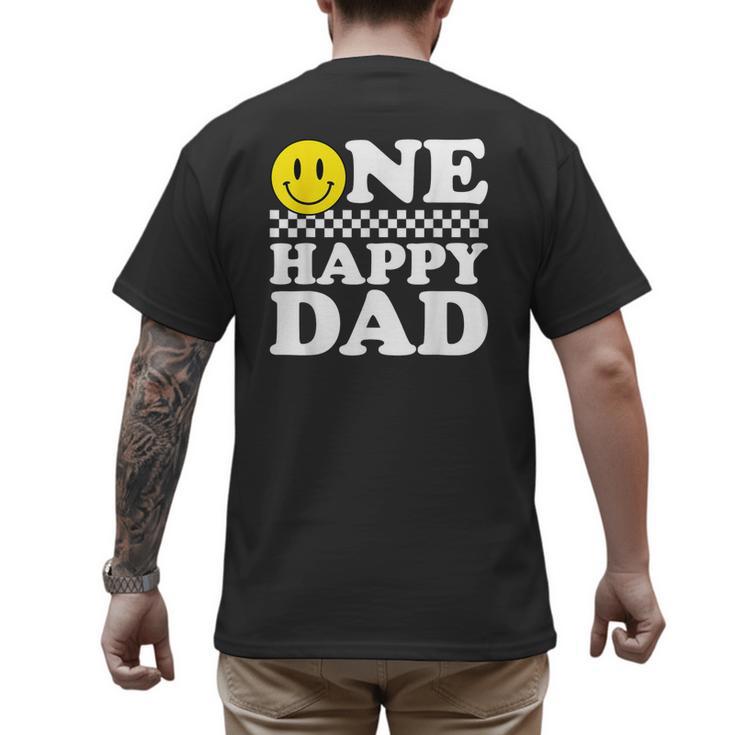 One Happy Dude Dad 1st Birthday Family Matching Men's Back Print T-Shirt