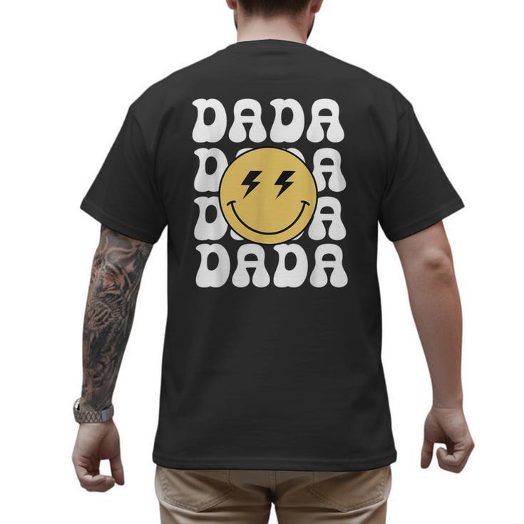 One Happy Family Birthday Matching Apparel Dada One Happy Dude Birthday Theme Family Matching  Adult Child Short Sleeve Crew Neck Classic Fit Polyester 50 Cotton 50 Men's Back Print T-Shirt