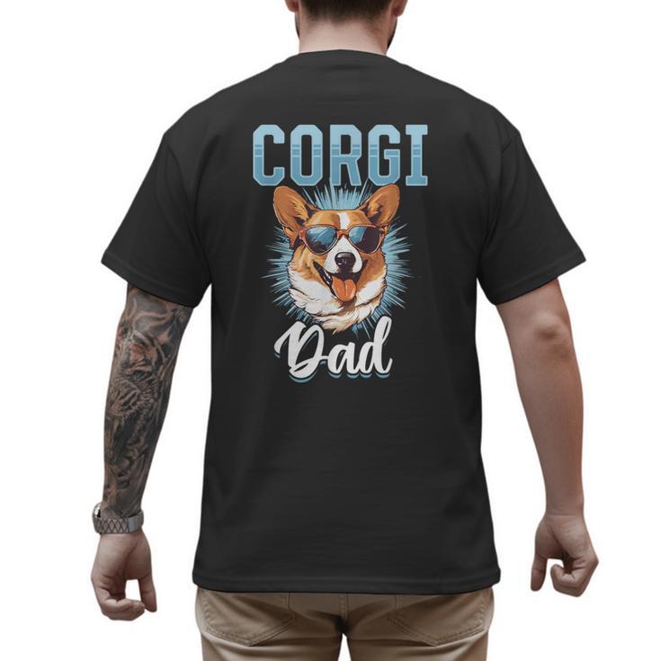Pembroke Welsh Corgi Corgi Dad Men's Back Print T-Shirt