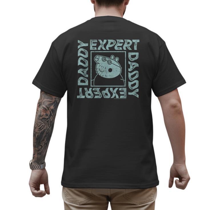 Peppa Pig Father's Day Expert Daddy Vintage Faded Box Logo Men's Back Print T-Shirt