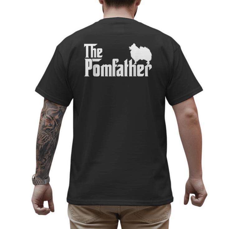 Pomeranian Father Dad The Pom Father Dog Lover Small Men's Back Print T-Shirt
