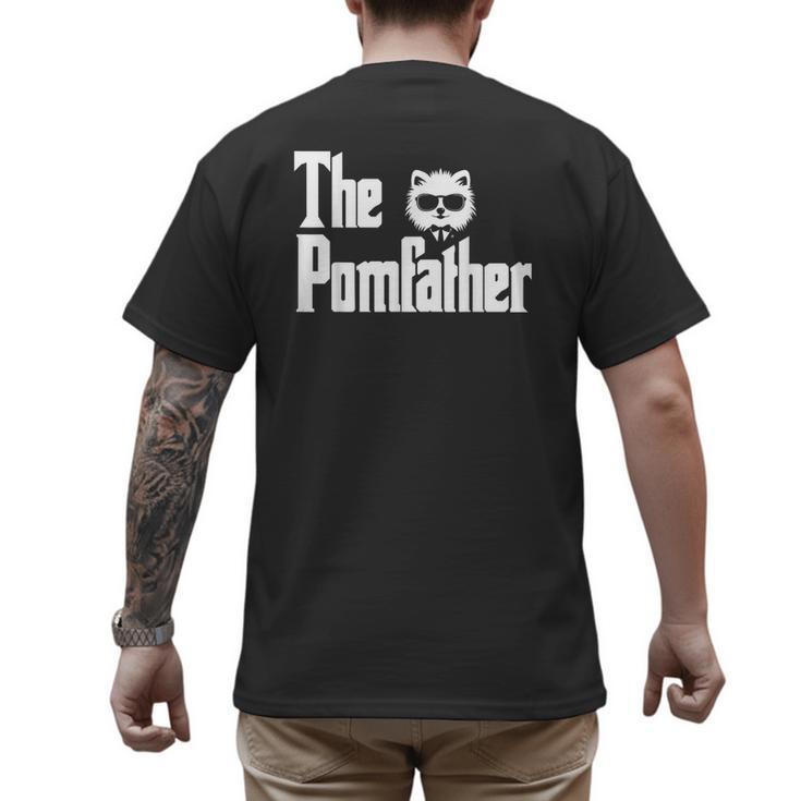 The PomFather Pomeranian Dog Dad Shirt Men Men's Back Print T-Shirt
