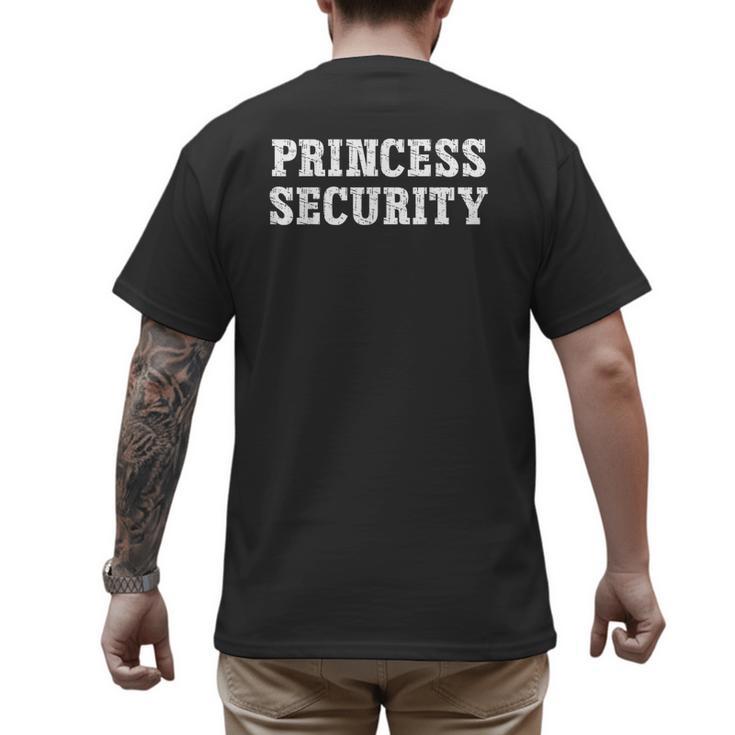 Princess Security Matching Boys Dad Mom Vintage Birthday Men's Back Print T-Shirt