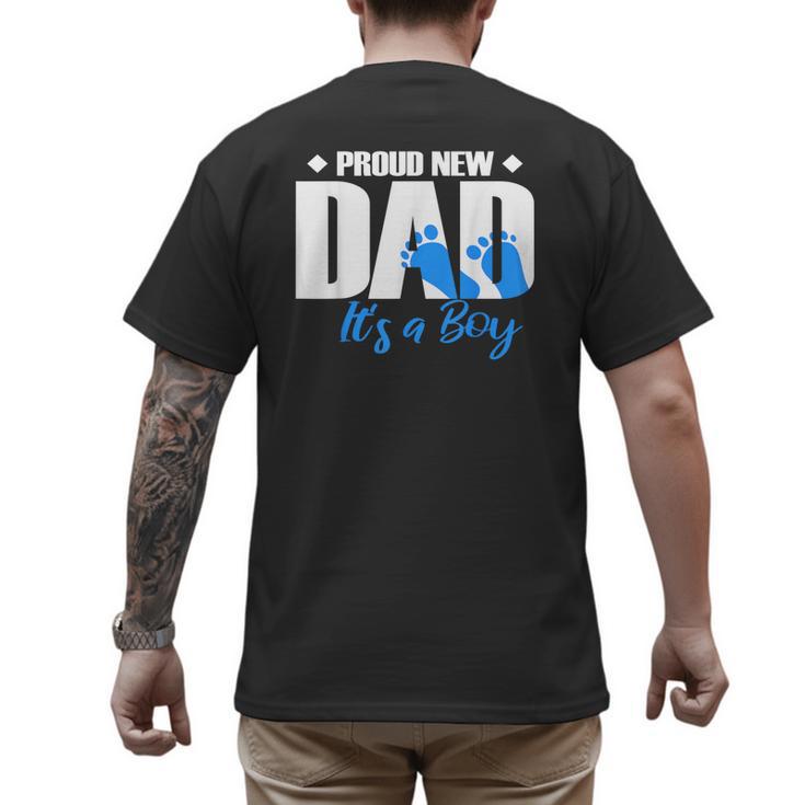 Proud New Dad It's A Boy Men's Back Print T-Shirt