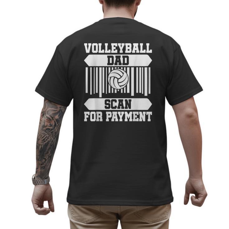 Proud Volleyball Dad Father's Day Men's Back Print T-Shirt