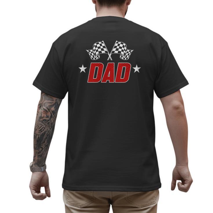 Racing Birthday Boy Race Car Dad Family Matching Men's Back Print T-Shirt