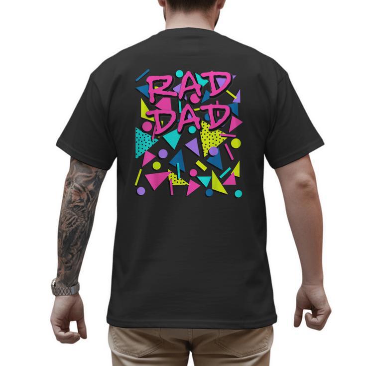 Rad Dad 80s Throwback Men's Back Print T-Shirt