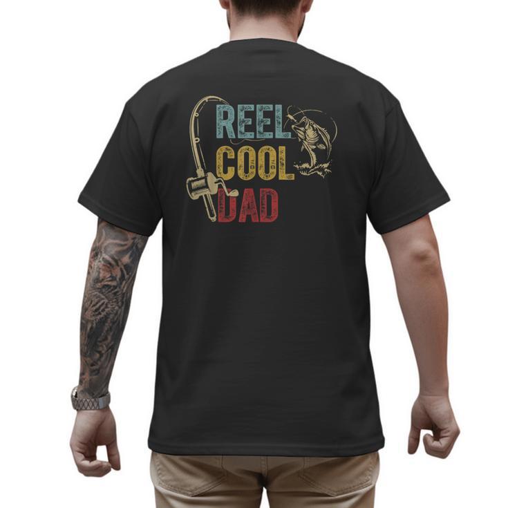 Reel Cool Dad Fishing Shirt Father's Day Fisherman Men's Back Print T-Shirt