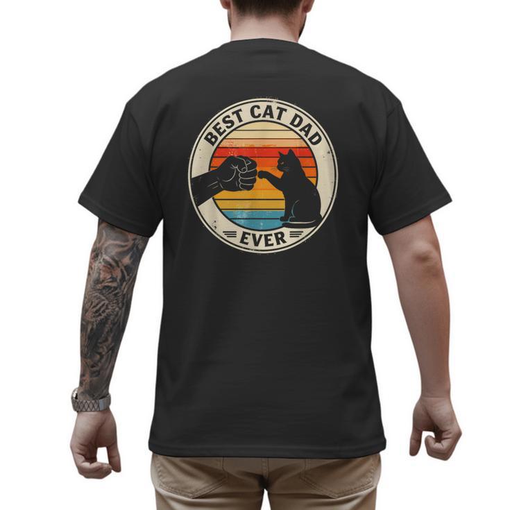 Retro Cat Dad Ever Cats Lovers For Men Women And Kids Men's Back Print T-Shirt