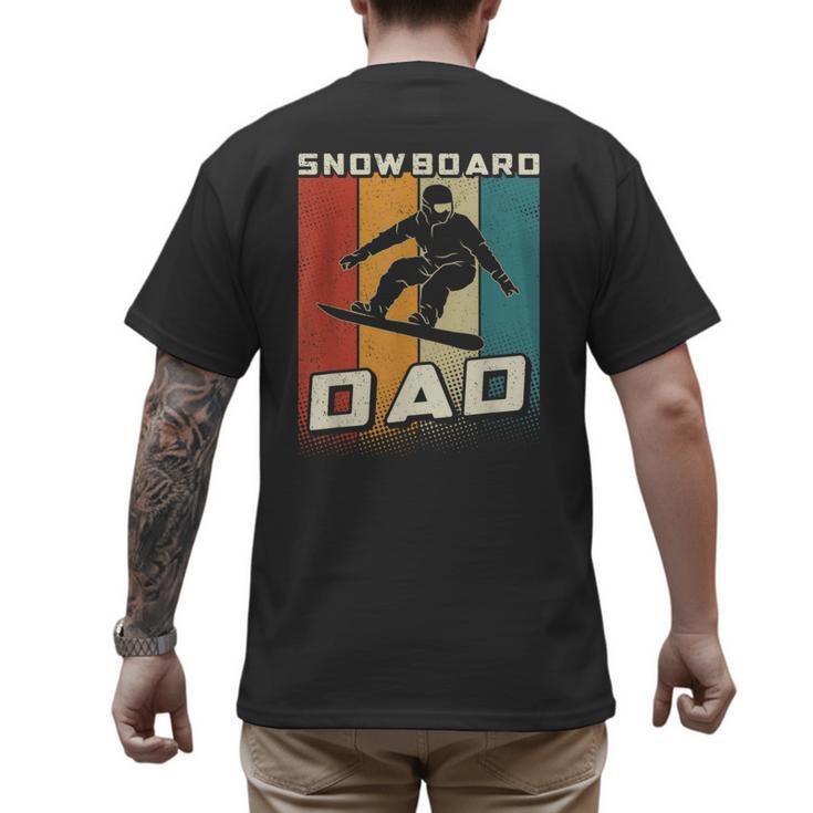 Retro Snowboard Dad Snowboarding Father Snowboarder Dad Men's Back Print T-Shirt