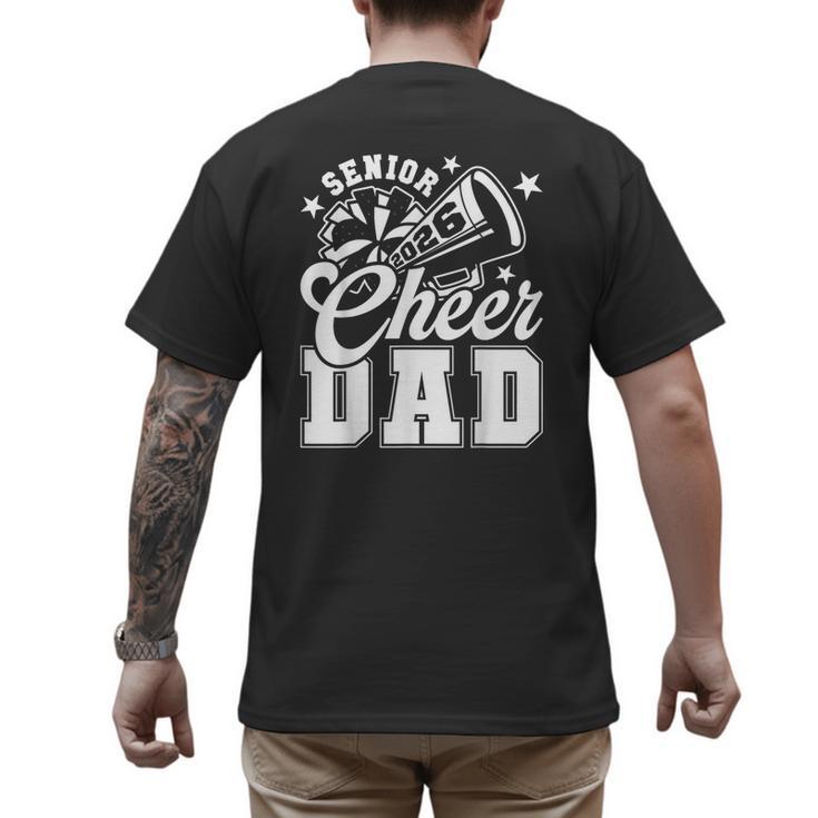 Senior Cheer Dad 2026 Proud Cheerleader Dad Class Of 2026 Men's Back Print T-Shirt