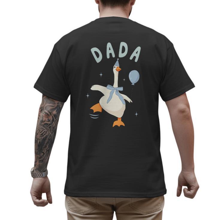 Silly Dada Silly Goose Mom Birthday Family Matching Party Men's Back Print T-Shirt