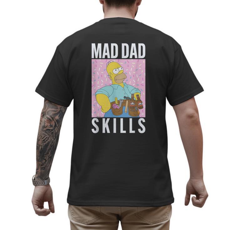 The Simpsons Father's Day Mad Dad Skills Homer Poster Men's Back Print T-Shirt