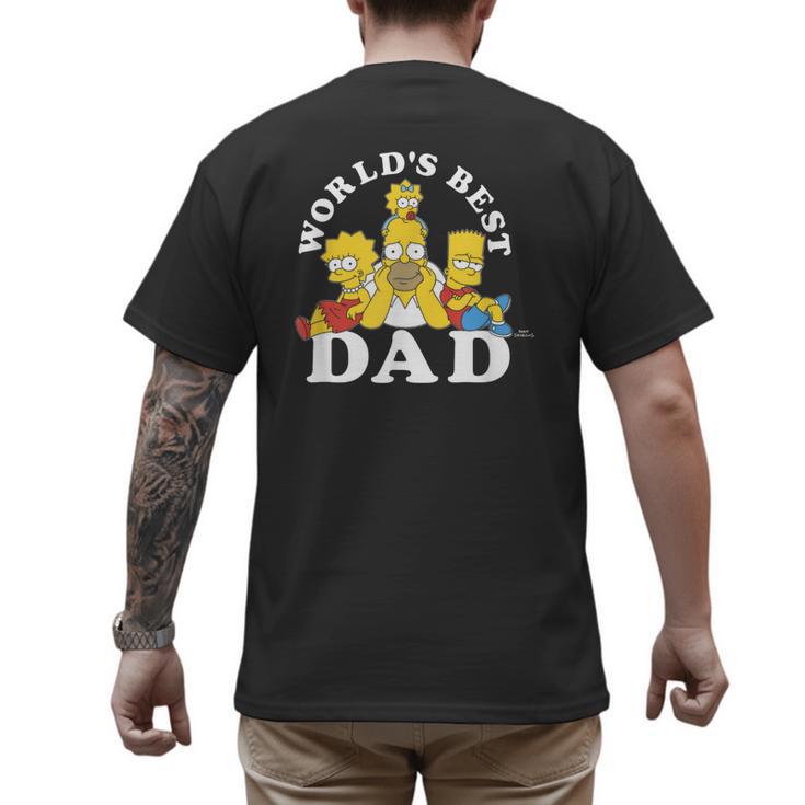 The Simpsons World's Best Dad Father's Day Group V2 Small Men's Back Print T-Shirt