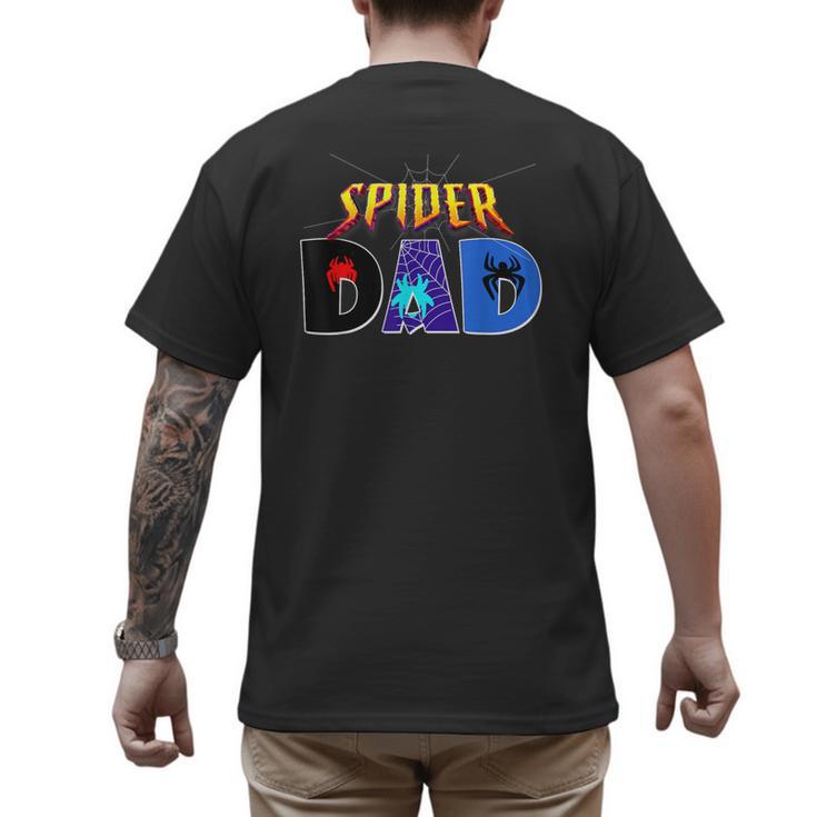 Spider Dad Shirt Birthday Fathers Day Halloween Costumes Pjs Men's Back Print T-Shirt