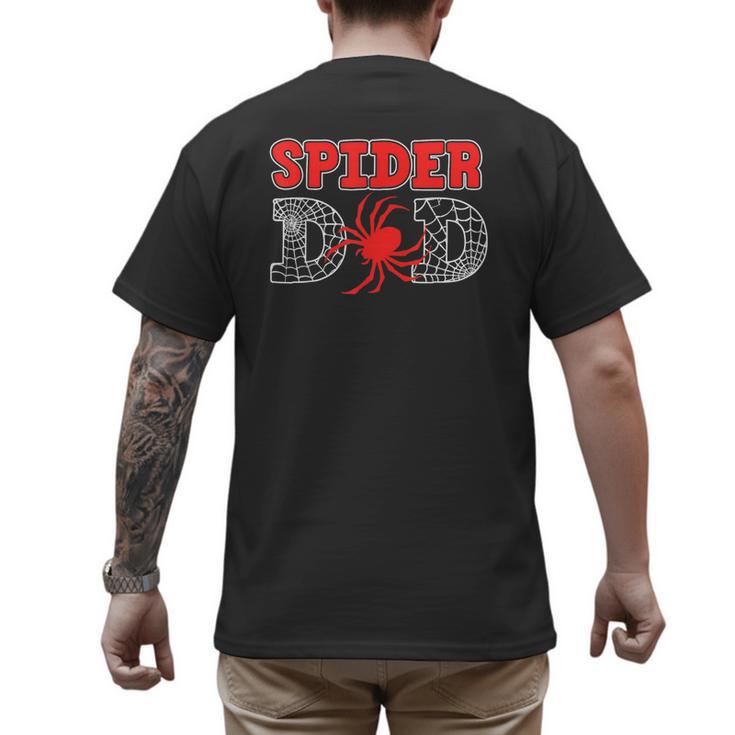 Spider Dad Spidey Birthday Family Matching Kid Daddy Spiders Men's Back Print T-Shirt