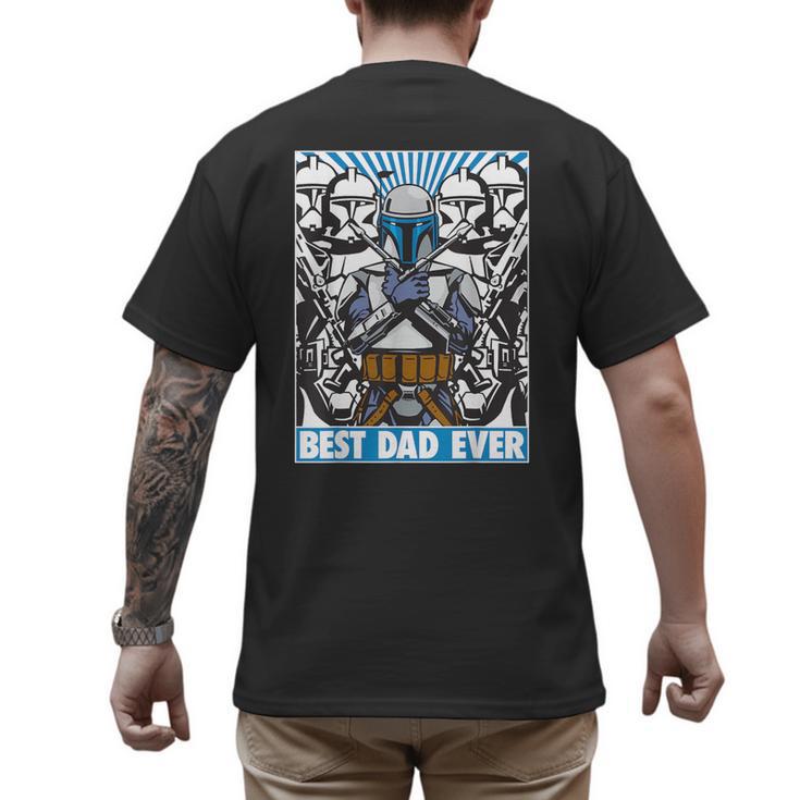 Star Wars Father's Day Jango Fett Best Dad Ever Men's Back Print T-Shirt