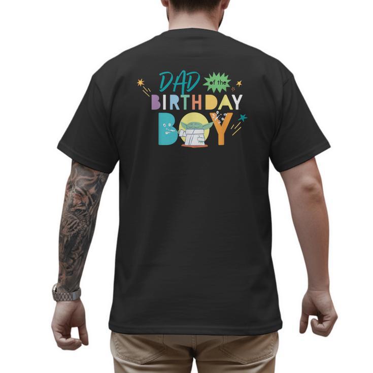 Star Wars Grogu Mandalorian Toon Dad Of The Birthday Boy Men's Back Print T-Shirt