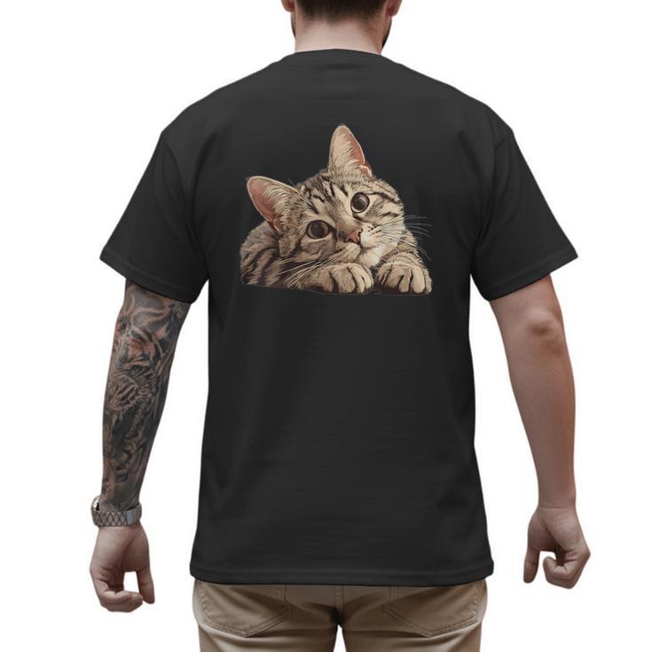 Tabby Cat Mom Dad Pet Shop Tabby Cats Kitten Tabby Cat Men's Back Print T-Shirt