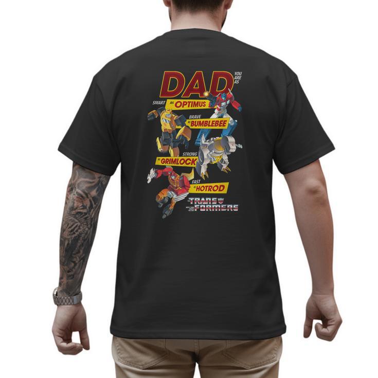 Transformers Father's Day Autobots Dad You Are Smart Logo Men's Back Print T-Shirt