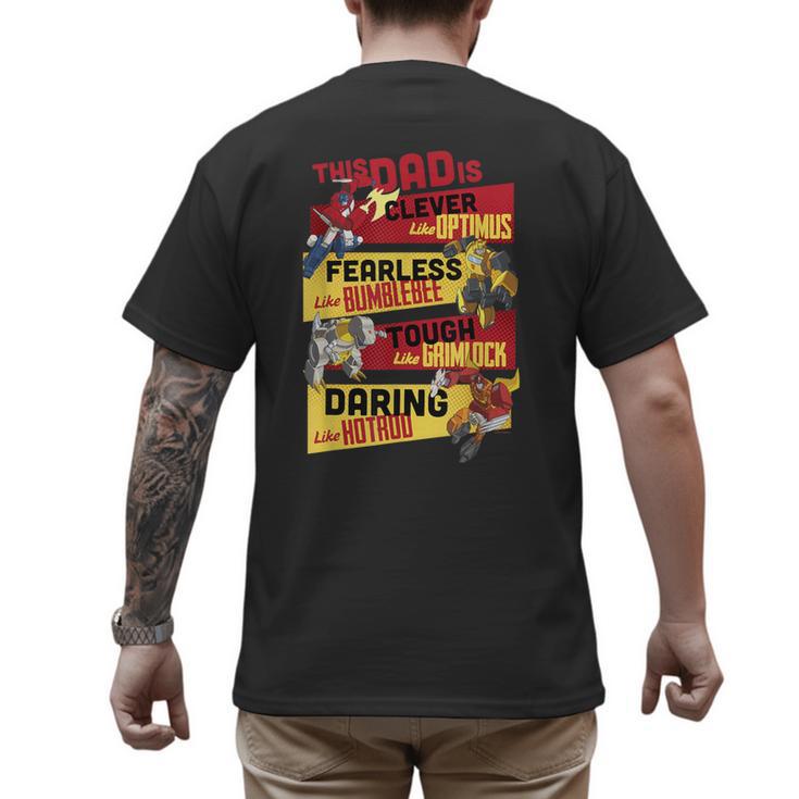 Transformers Father's Day Vintage Autobots Line Up Dad Is Men's Back Print T-Shirt