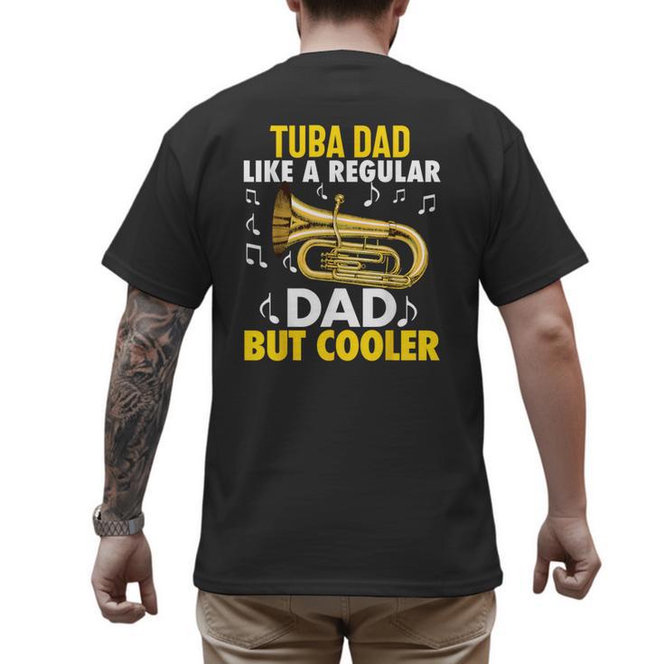 Tuba Player Men Dad Grandpa Marching Band Brass Tubist Men's Back Print T-Shirt