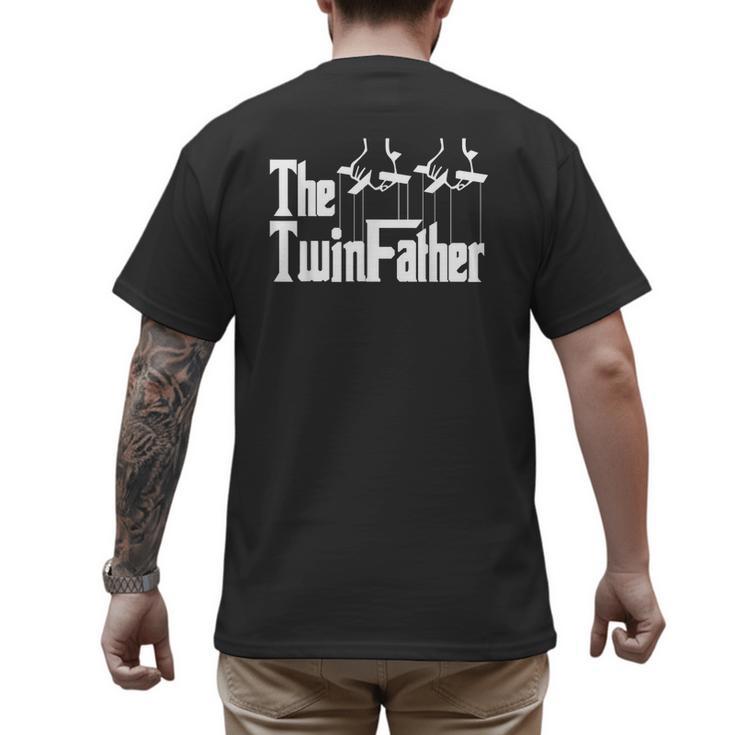 The TwinFather Father Of Twins Dad Fathers Day Men's Back Print T-Shirt
