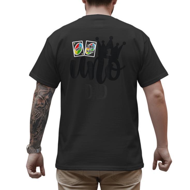 Uno 1st Birthday Dad Men's Back Print T-Shirt