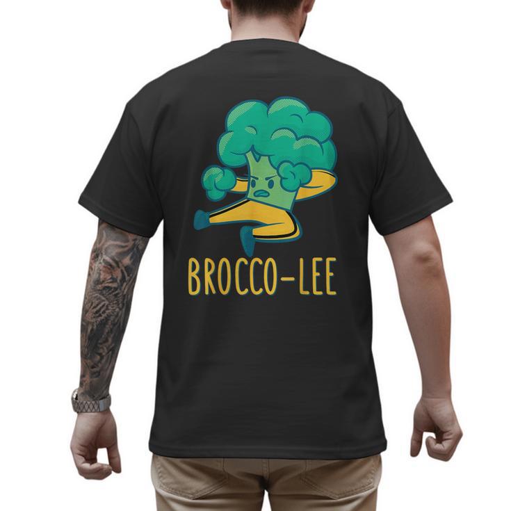 Vegetable Word Game Dad Joke Brocco-Lee Broccoli Men's Back Print T-Shirt
