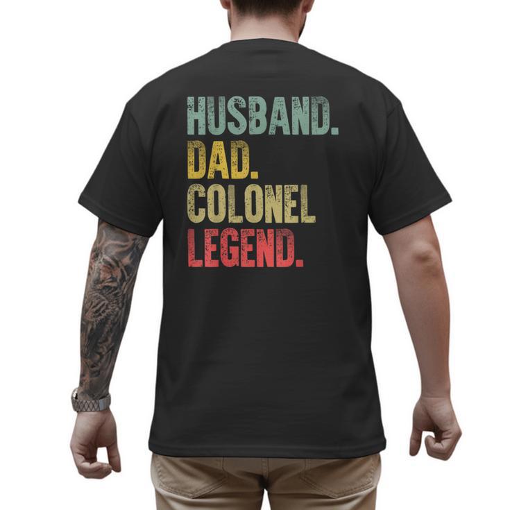 Vintage  Husband Dad Colonel Legend Retro T-Shirt Men's Back Print T-Shirt